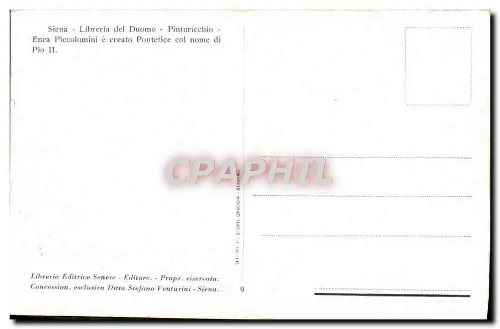 Siena - Eleição de Pio II - Pinturicchio - Verso