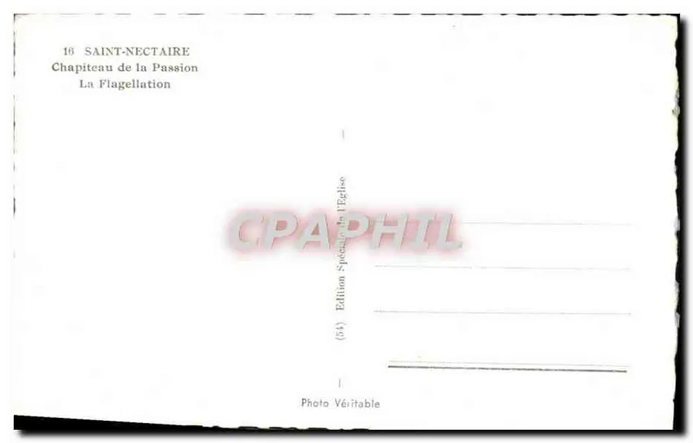 Saint-Nectaire — Chapiteau da Paixão, A Flagelação — Edição Especial da Igreja - Verso