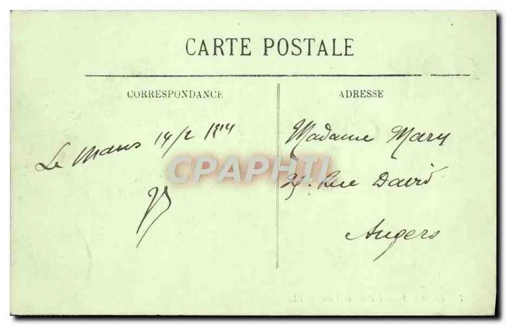 Le Mans — O Hotel de Ville — LL. — N° 17 - Verso