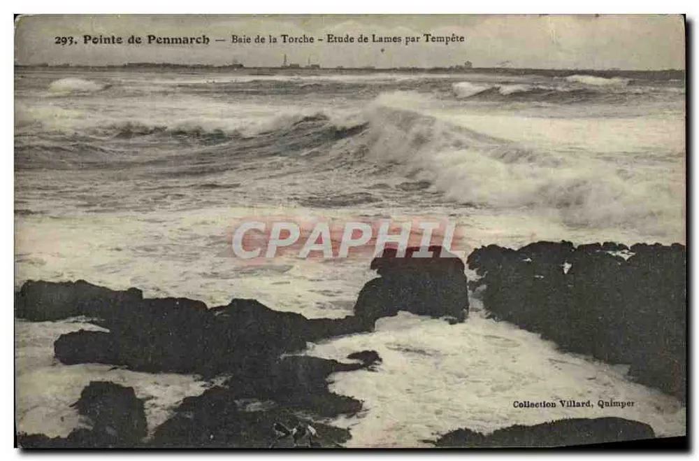 Pointe de Penmarch — Bucht der Fackel — Studie von Wellen bei Sturm — Sammlung Villard, Quimper - Vorderseite