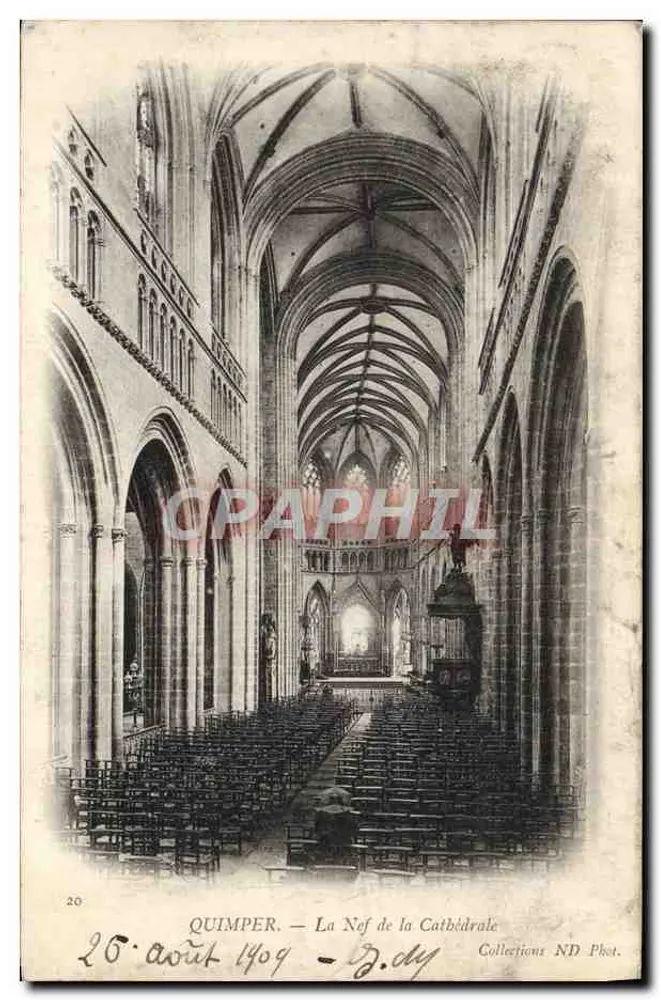 Quimper — A Nave da Catedral — Collections ND Phot. n°20 - Frente
