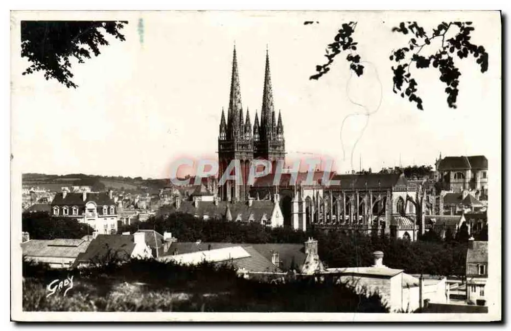 Quimper — As flechas e a abside da Catedral — G. Gaby - Frente