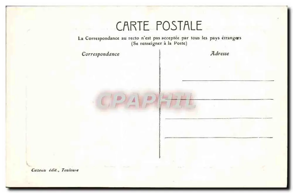 Toulouse - Igreja da Dolbade — Cazeau édit., Toulouse, n°66 - Verso