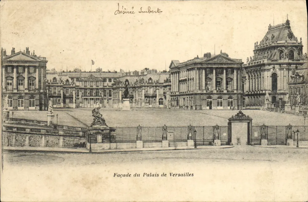 Fachada do Palácio de Versalhes — Désirée Imbert — Heliotipia Bourdier e Faucheux - Frente