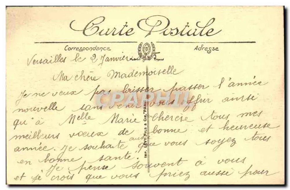 Parc de Versailles — Bassin de l'Obélisque — Nouvelles Galeries — LL. — N° 181 - Rückseite
