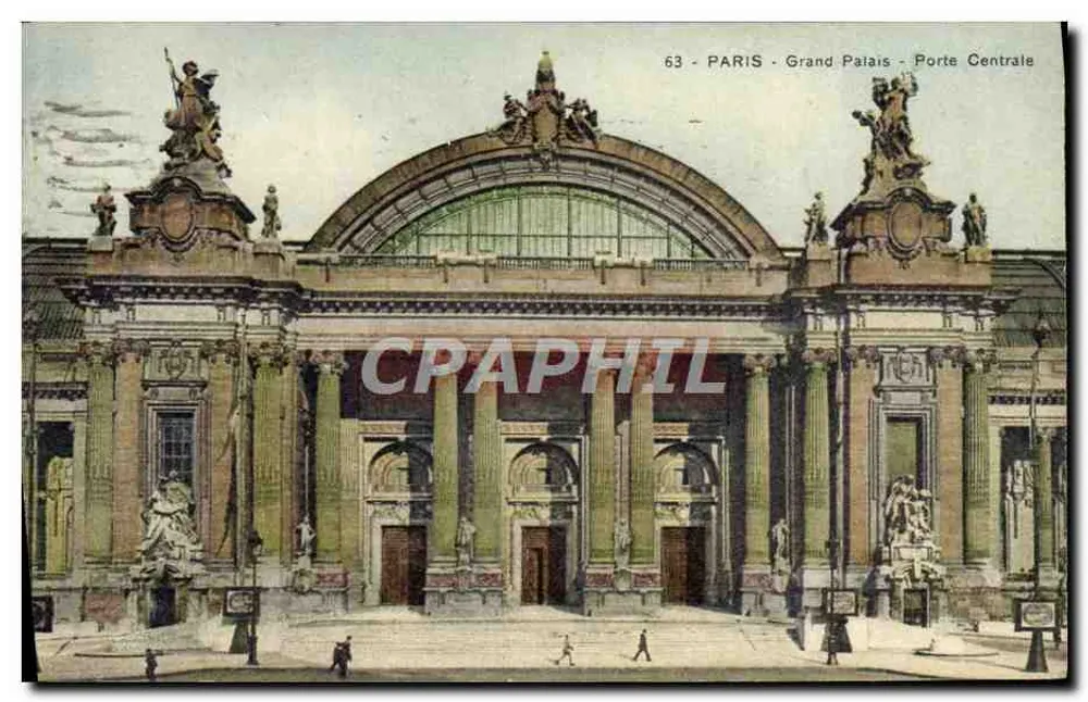 Paris - Grand Palais - Porte Centrale — éditeur IMPRIMÉ SUR LA CARTE : 'Imprimé illustré' - Frente