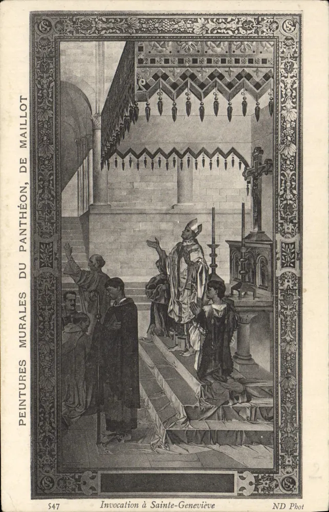 Anrufung der Heiligen Geneviève — Wandmalereien des Panthéons — ND Phot - Vorderseite