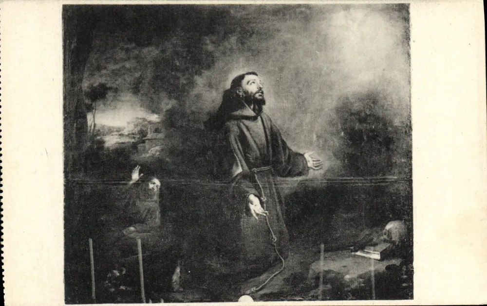 San Francisco de Asís — Impressão de Murillo — Edição Juan H. Javoloyes - Frente