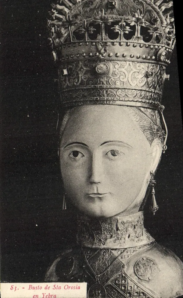 Busto de Sta Orosia em Yebra — série 83 — Edição F. de las Heras, Jaca - Frente