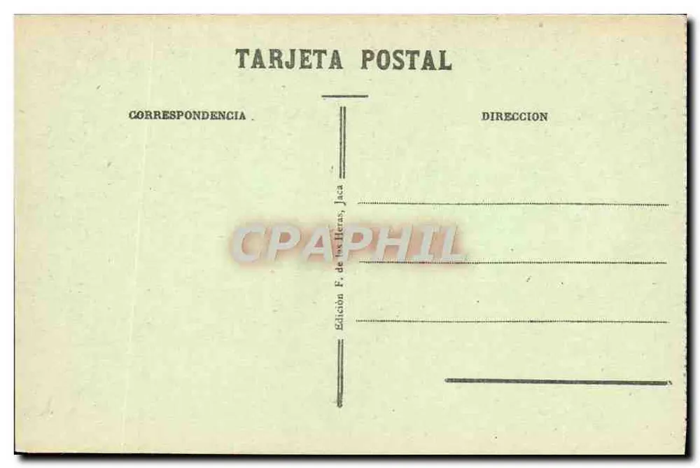 Busto de Sta Orosia em Yebra — série 83 — Edição F. de las Heras, Jaca - Verso