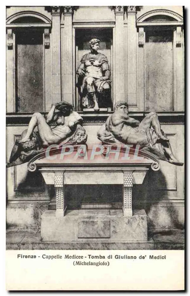 Florenz - Medici-Kapelle - Grab von Giuliano de' Medici (Michelangelo) - Vorderseite