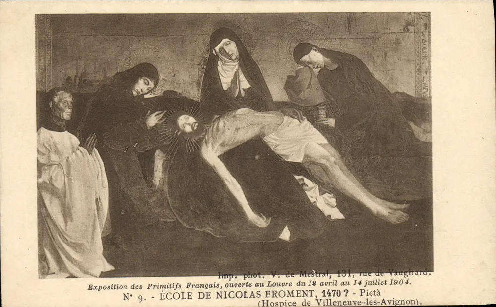 Schule von Nicolas Froment — Pietà — Ausstellung der französischen Urwerke, Louvre, 1904 - Vorderseite