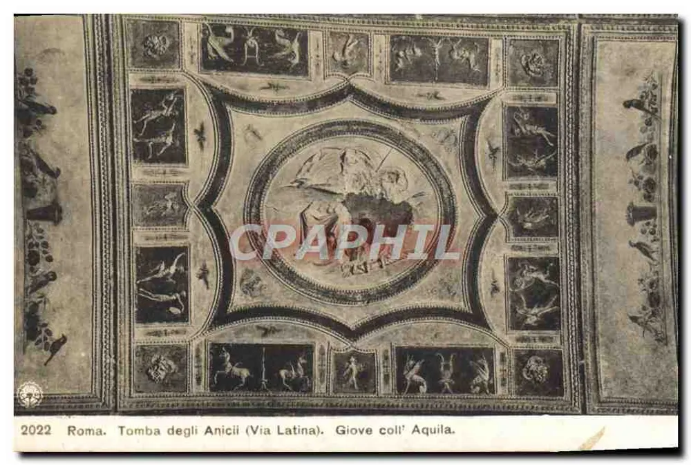 Rom. Grab der Anicii (Via Latina) — Jupiter mit Adler — unbekannter Verleger, Seriennummer 2022 - Vorderseite