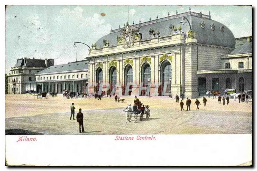 Milano. Stacja Centralna — wydawca Cartolina Postale Italiana, nr 6286 - Awers