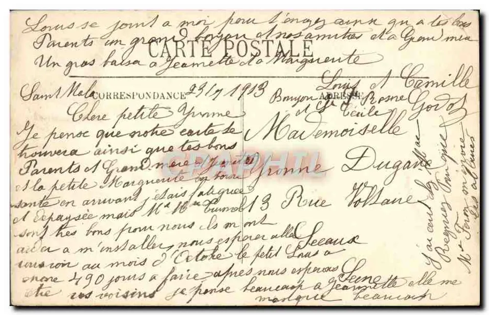 Saint-Malo — Das Grab von Châteaubriand — LL - Rückseite
