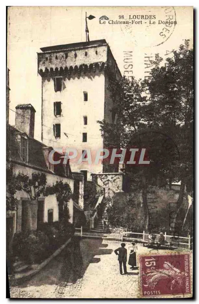 Lourdes — O Castelo-Forte - O Donjon — editor Lourdes, n° 98 - Frente