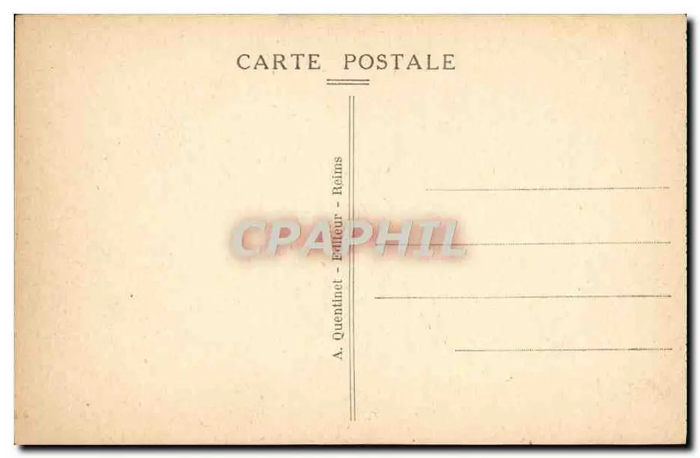 Reims — A Catedral — 190 — A. Quentinet - Reims - Verso