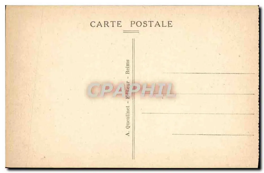 Reims — Fontaine Subé, Place Dronet-d'Érblon — A. Quentlinet, Reims - Rückseite