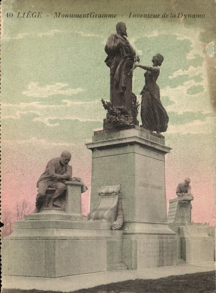 Liège - Monument Gramme - Inventor da Dinamo - Frente