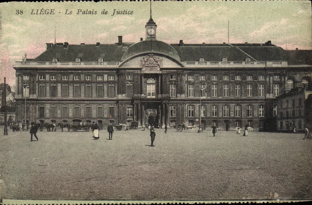 Liège - O Palácio de Justiça — editor anônimo, n° de série 38 - Frente