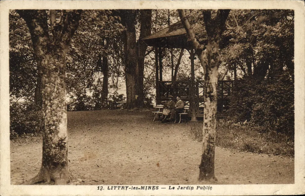 LittrY-les-Mînes — El Jardín Público — Edición Massy, n°12 - Anverso