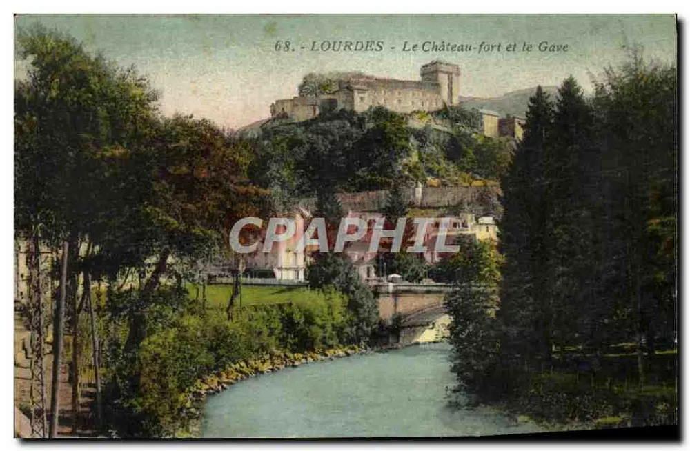 Lourdes - Das Schloss und der Gave — Edition E. Qumande - Vorderseite