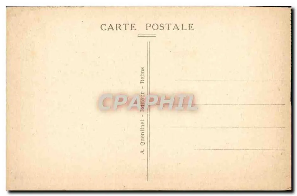 Reims — La Porte Mars — éditeur A. Quenlinet - Verso