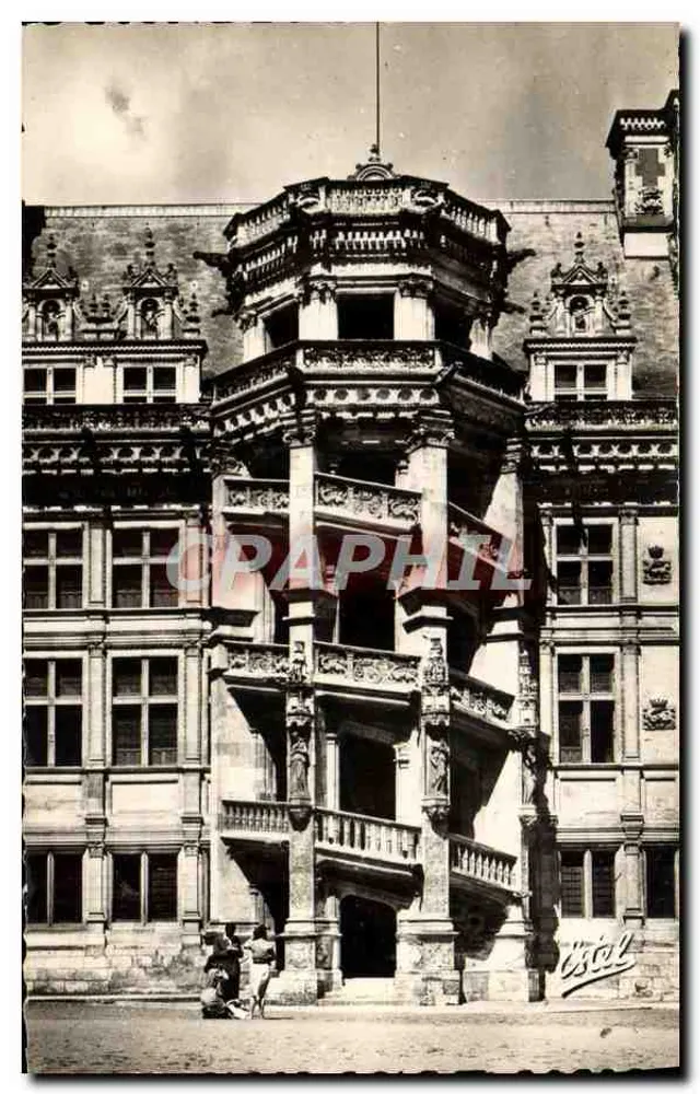 Château de Blois — Die Ehrenstiege der François Ier Flügel — Éditions de Luxe Stel - Vorderseite