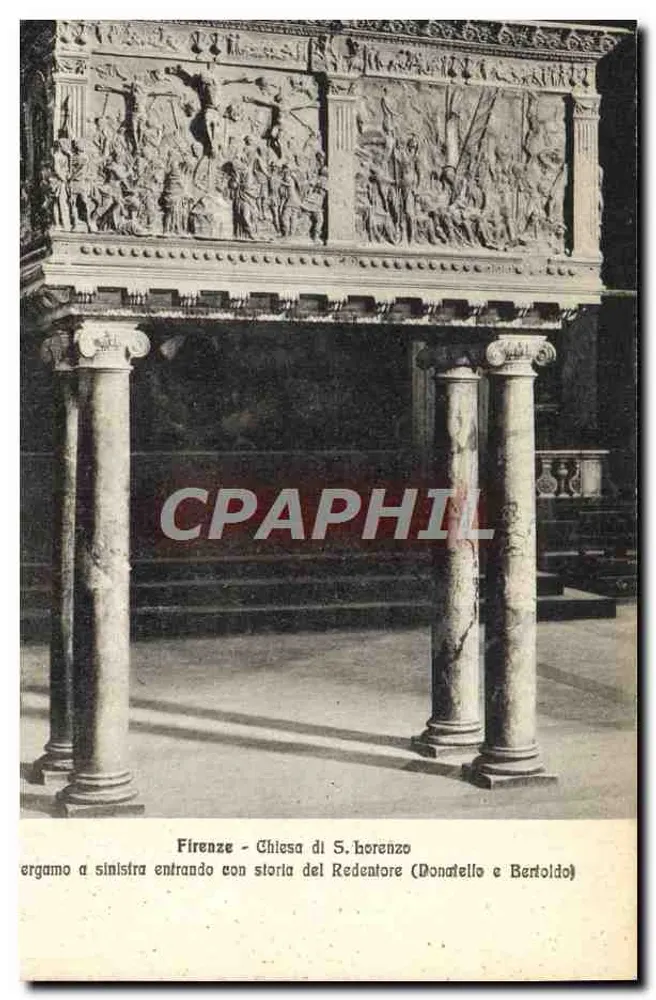 Firenze - Chiesa di S. Lorenzo - Pali con storia del Redentore (Donatello e Bernoldo) - Vorderseite