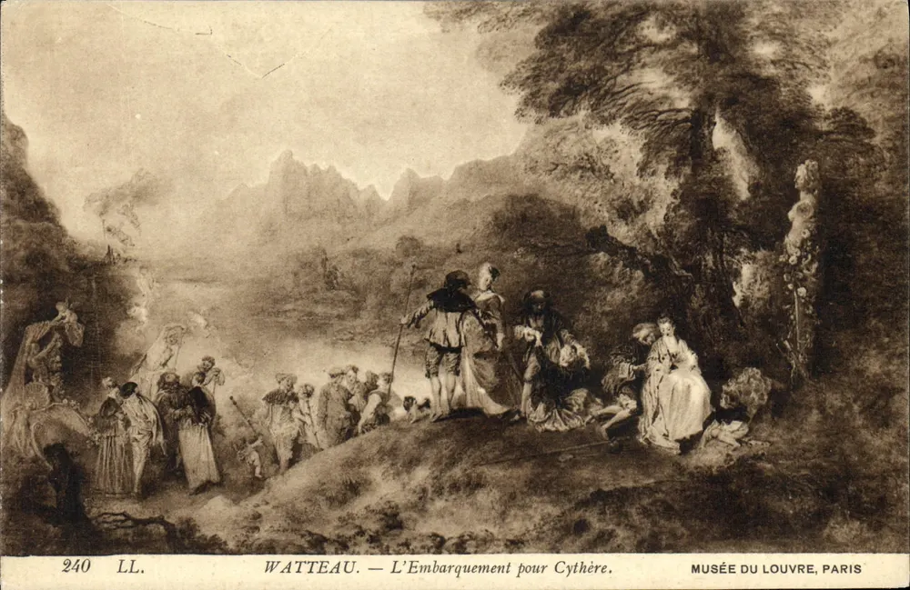 Watteau — Die Abfahrt nach Kythera — Musée du Louvre, Paris - Vorderseite