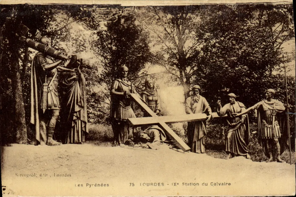 Os Pirineus - Lourdes - IXª Estação do Calvário — S. Revgeol, editor, Lourdes - Frente