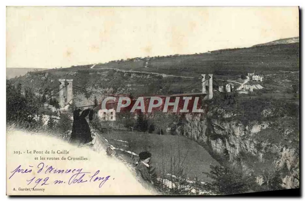 Die Brücke von Gaille und die Straßen von Cruyseilles — nahe Annecy — A. Gardet, Annecy, n°103 - Vorderseite