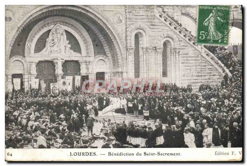 LOURDES — Bênção do Santo Sacramento — Edição F. V. - Frente