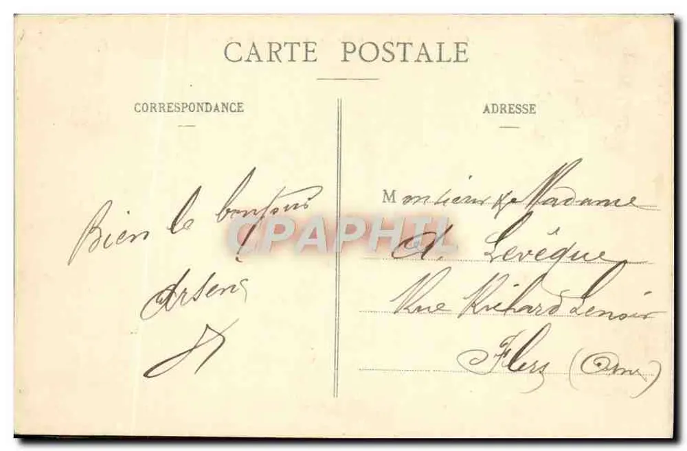Granville - Grève du Nord - Aufsteigende See — Verlag R. du V., Granville, n° 89 - Rückseite