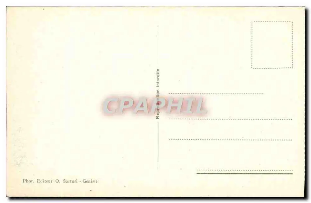 Chillon - Montreux und Panorama des Sees Léman — Verlag O. Sartori - Genf - Rückseite