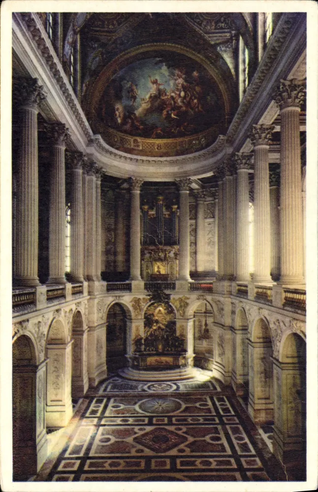 Capela do Castelo de Versalhes — Interior barroco — Imp. Draeger, n°6 - Frente