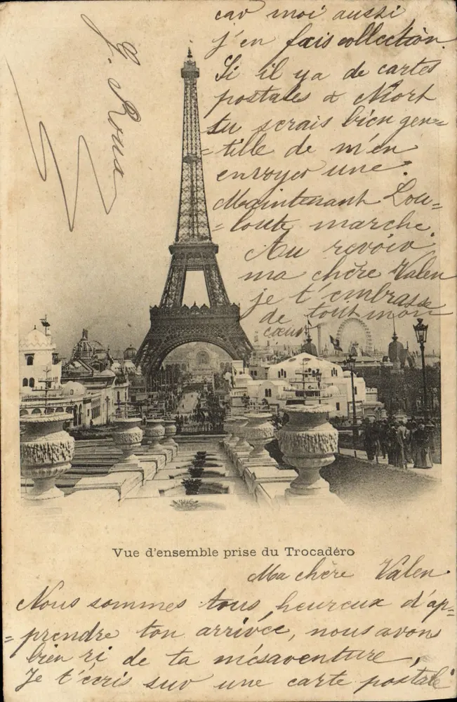 Übersicht vom Trocadéro — Eiffelturm — Verlag Valen - Vorderseite