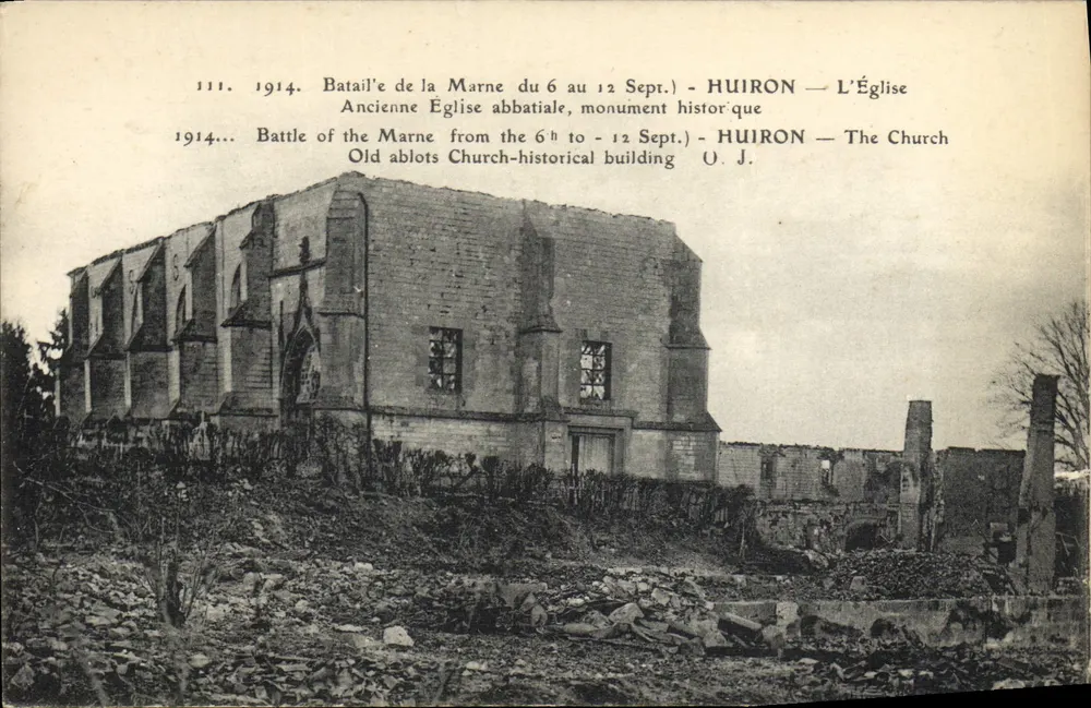 Huiron — Die zerstörte Abteikirche — O.J. - Vorderseite