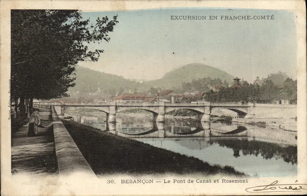 Besançon — Der Canat- und Rosemontbrücke — Ausflug in die Franche-Comté — Verlag Tailhac, n°36 - Vorderseite