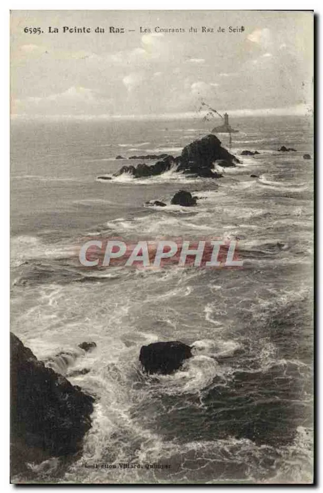 La Pointe du Raz — Die Strömungen des Raz de Sein — Édition Villard, Quimper - Vorderseite