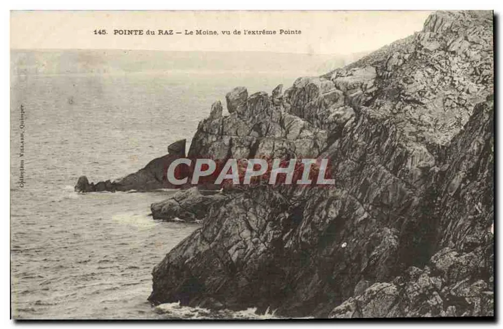 Ponta do Raz — O Monje, vista da extremidade da Ponta — Coleção Vizalans, Quimper, n°145 - Frente