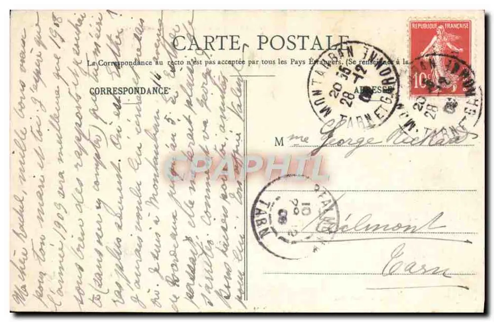 Montauban - Kerk van Sint-Jacob — Speciale editie van de Magasins Réunis, Montauban - Achterkant