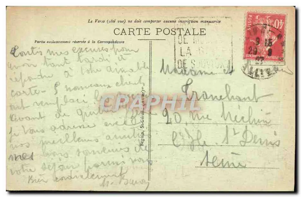 Moulins - O Teatro — editor Ideal, n° 1762 - Verso