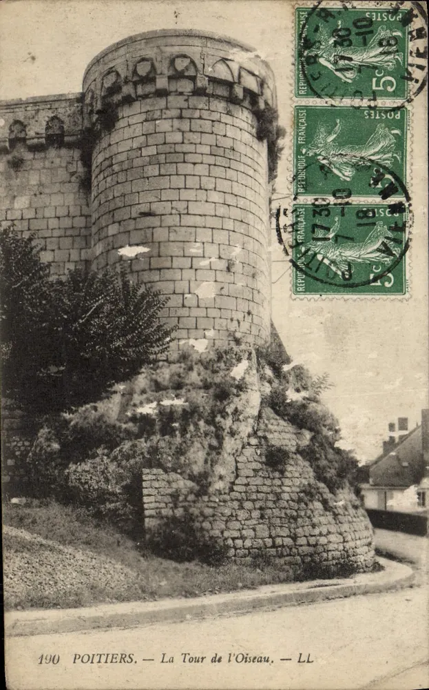 Poitiers — La Tour de l'Oiseau — éditeur LL, n° 190 - Frente