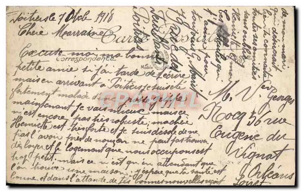 Poitiers — La Tour de l'Oiseau — éditeur LL, n° 190 - Verso