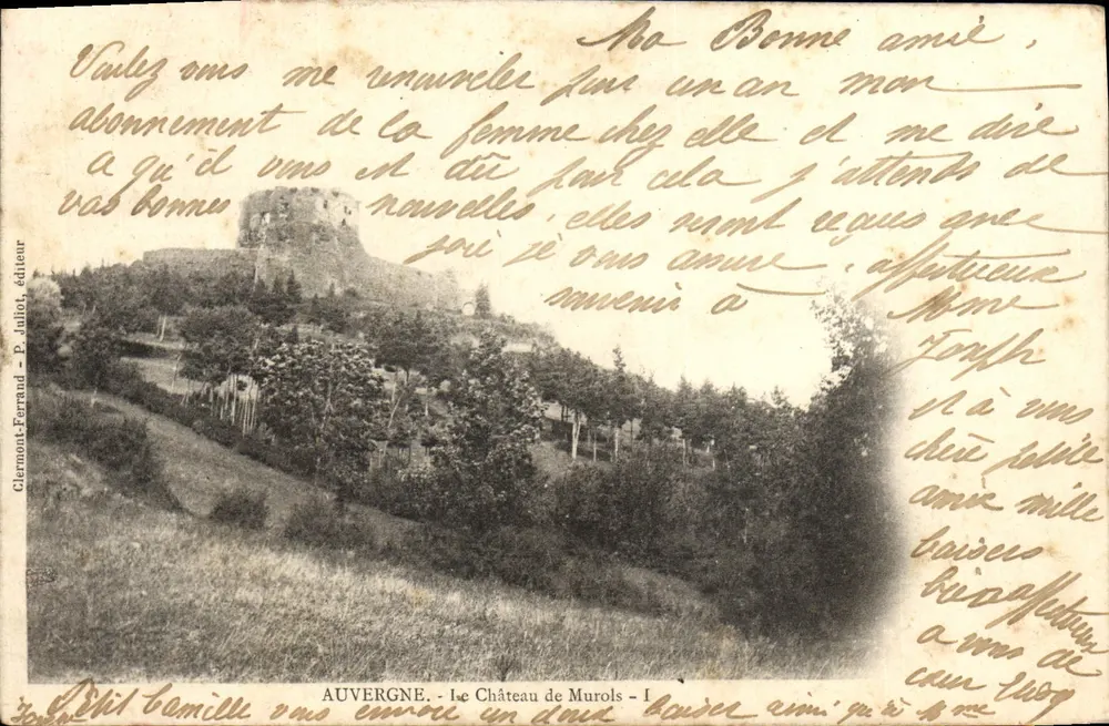 AUVERGNE - O Castelo de Murols - I — Clermont-Ferrand, editor P. Juliot - Frente