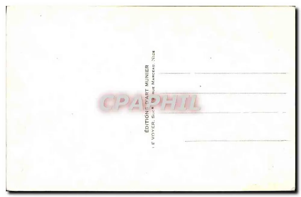 Juan-les-Pins — A Praia — Éditions D'Art Munier, n°70 - Verso