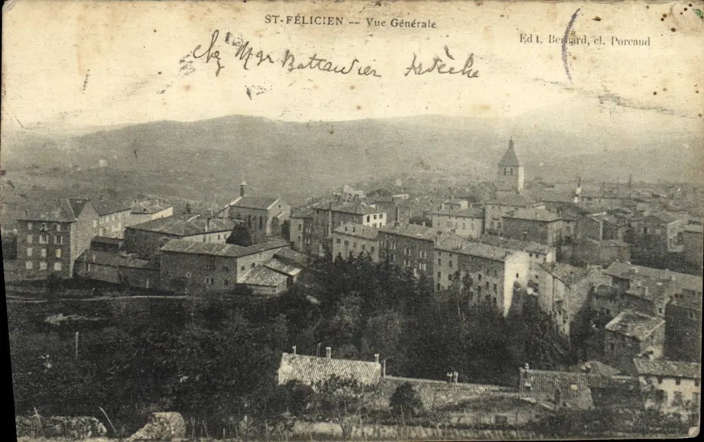 St-Félicien — Vue Générale — Ed. t. Bernard, cl. Porcaud - Frente