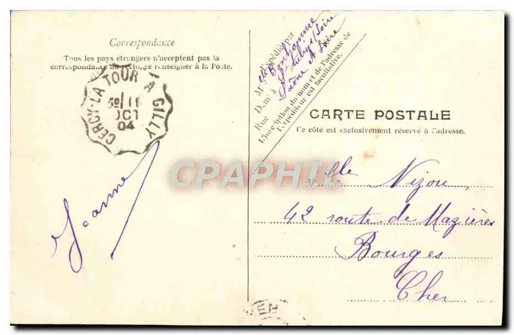 Nevers — Palácio Ducal — V.P. Parta, No 9 - Verso