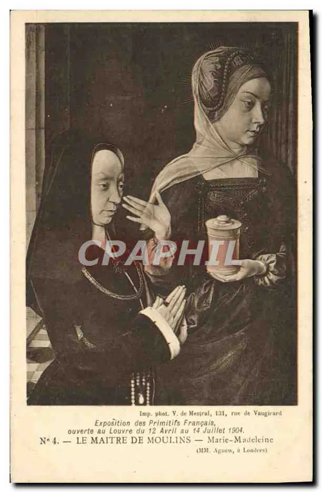 Der Meister von Moulins — Ausstellung der französischen Primitiven — Imp. phot. V. de Mestral, 134, rue de Vaugirard - Vorderseite